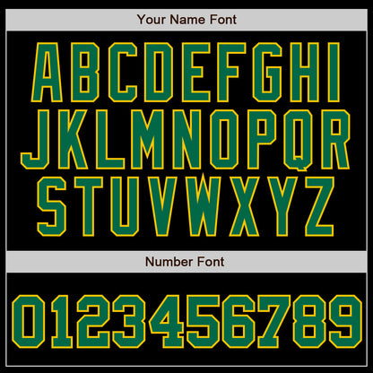 Custom Black Kelly Green Pinstripe Kelly Green-Gold Authentic Baseball Jersey - Sky-Custom