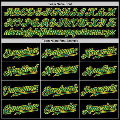 Custom Black Kelly Green Pinstripe Kelly Green-Gold Authentic Baseball Jersey - Sky-Custom