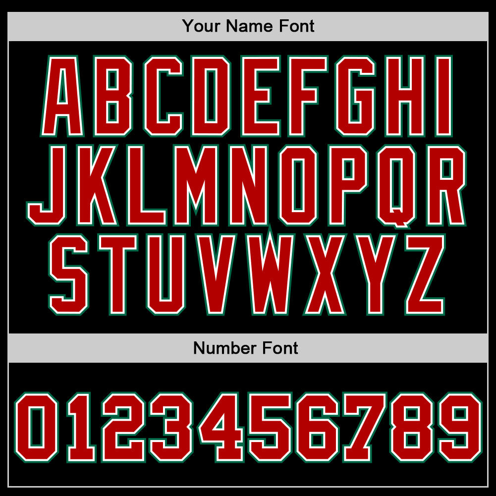 Custom Black Red-Kelly Green Authentic Throwback Basketball Jersey - Sky-Custom