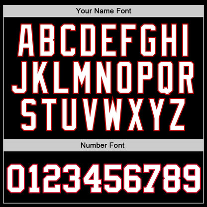 Custom Black White-Red Authentic Throwback Basketball Jersey - Sky-Custom