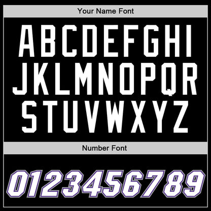 Custom Black White-Purple Authentic Throwback Basketball Jersey - Sky-Custom