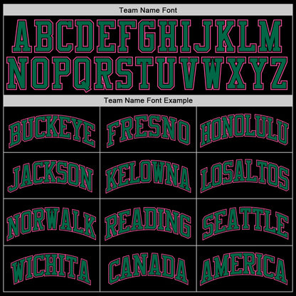 Custom Black Pink-Kelly Green Authentic Throwback Basketball Jersey - Sky-Custom