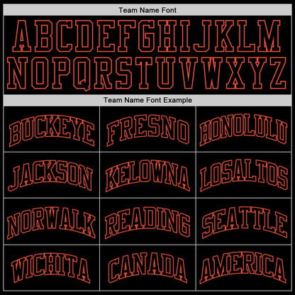 Custom Black Black-Orange Authentic Throwback Basketball Jersey - Sky-Custom