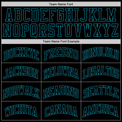 Custom Black Black-Teal Authentic Throwback Basketball Jersey - Sky-Custom