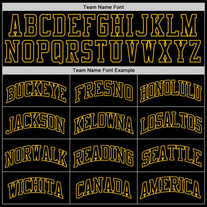 Custom Black Black-Gold Authentic Throwback Basketball Jersey - Sky-Custom