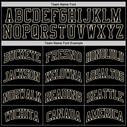Custom Black Black-Cream Authentic Throwback Basketball Jersey - Sky-Custom