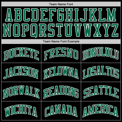 Custom Black Kelly Green-White Authentic Throwback Basketball Jersey - Sky-Custom