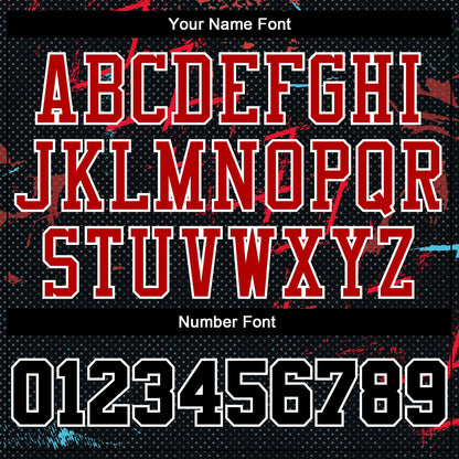 Custom Black Black-Red Round Neck Sublimation Basketball Suit Jersey - Sky-Custom