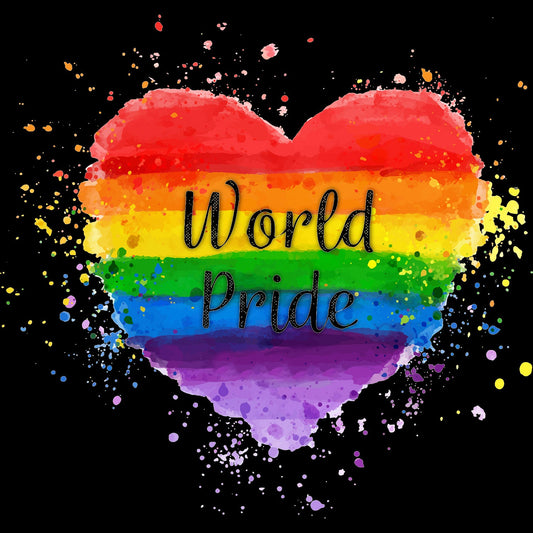 Custom Black Purple-Orange Rainbow Colored Heart For World Pride LGBT Authentic Baseball Jersey - Sky-Custom