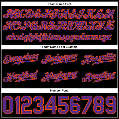 Custom Black Purple-Orange Rainbow Colored Heart For World Pride LGBT Authentic Baseball Jersey - Sky-Custom