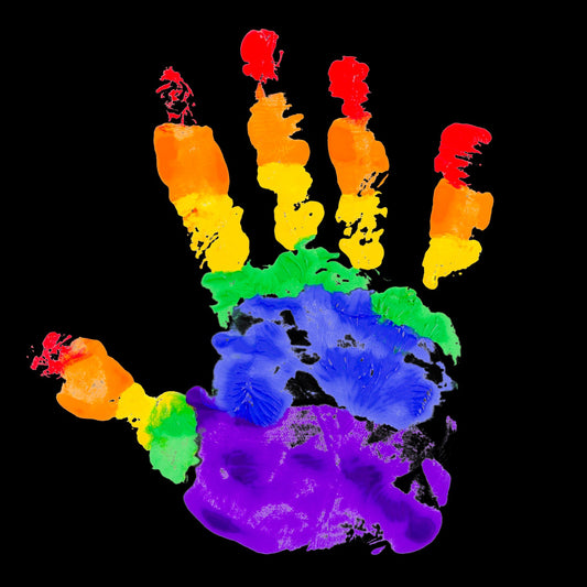 Custom Black Gold-Purple Rainbow Colored Hand For Pride LGBT Authentic Baseball Jersey - Sky-Custom