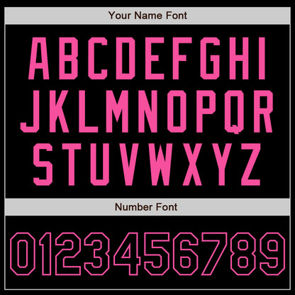 Custom Black Black-Pink Authentic Baseball Jersey - Sky-Custom