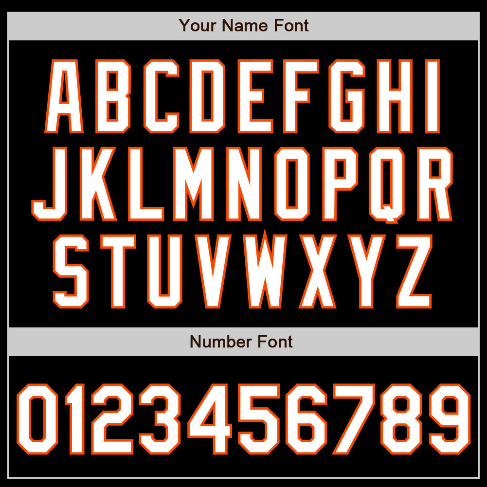 Custom Black White-Orange Authentic Baseball Jersey - Sky-Custom
