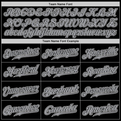 Custom Black Gray-White Authentic Baseball Jersey - Sky-Custom