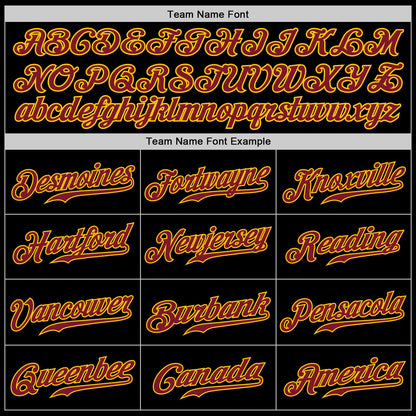Custom Black Crimson-Gold Authentic Baseball Jersey - Sky-Custom