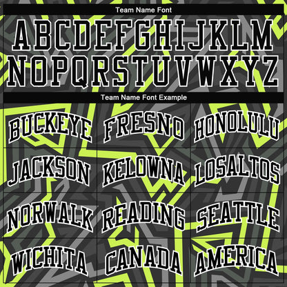 Custom Black Black-Neon Green Round Neck Sublimation Basketball Suit Jersey - Sky-Custom