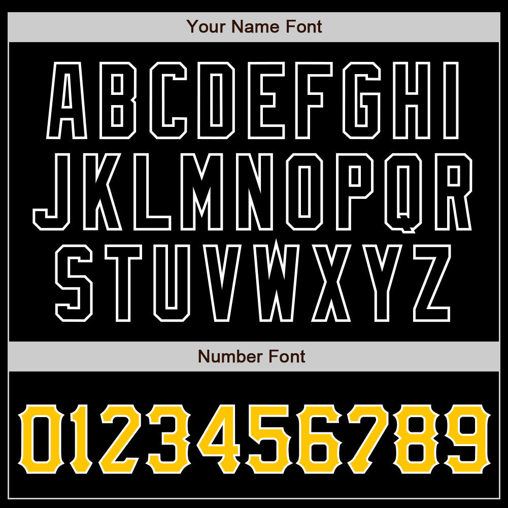 Custom Black Gold-White Authentic Baseball Jersey - Sky-Custom