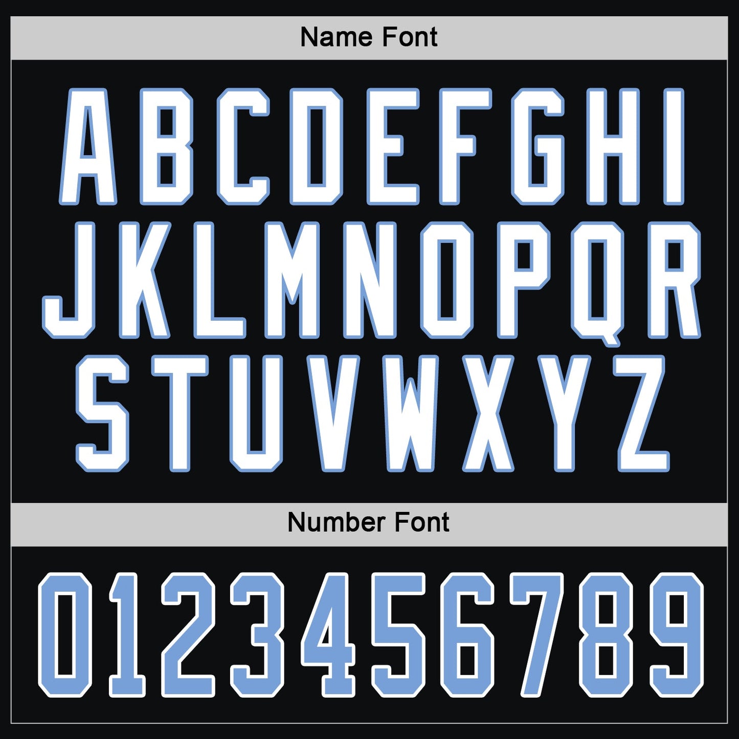Custom Black Light Blue-White Hockey Jersey - Sky-Custom