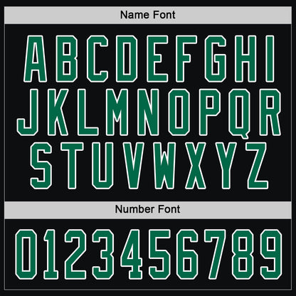 Custom Black Kelly Green-White Hockey Jersey - Sky-Custom