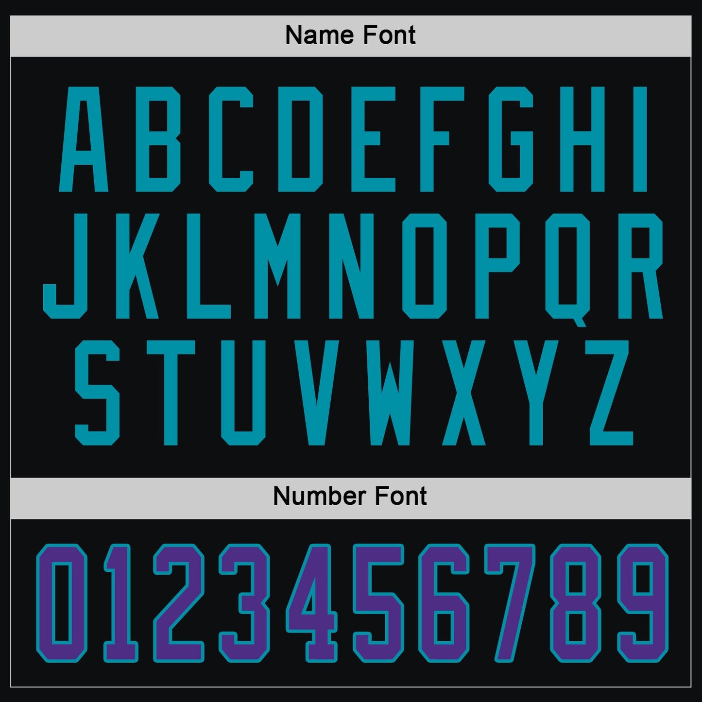 Custom Black Purple-Teal Hockey Jersey - Sky-Custom