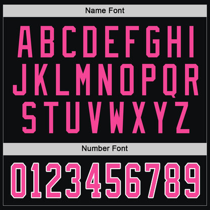 Custom Black Pink-White Hockey Jersey - Sky-Custom