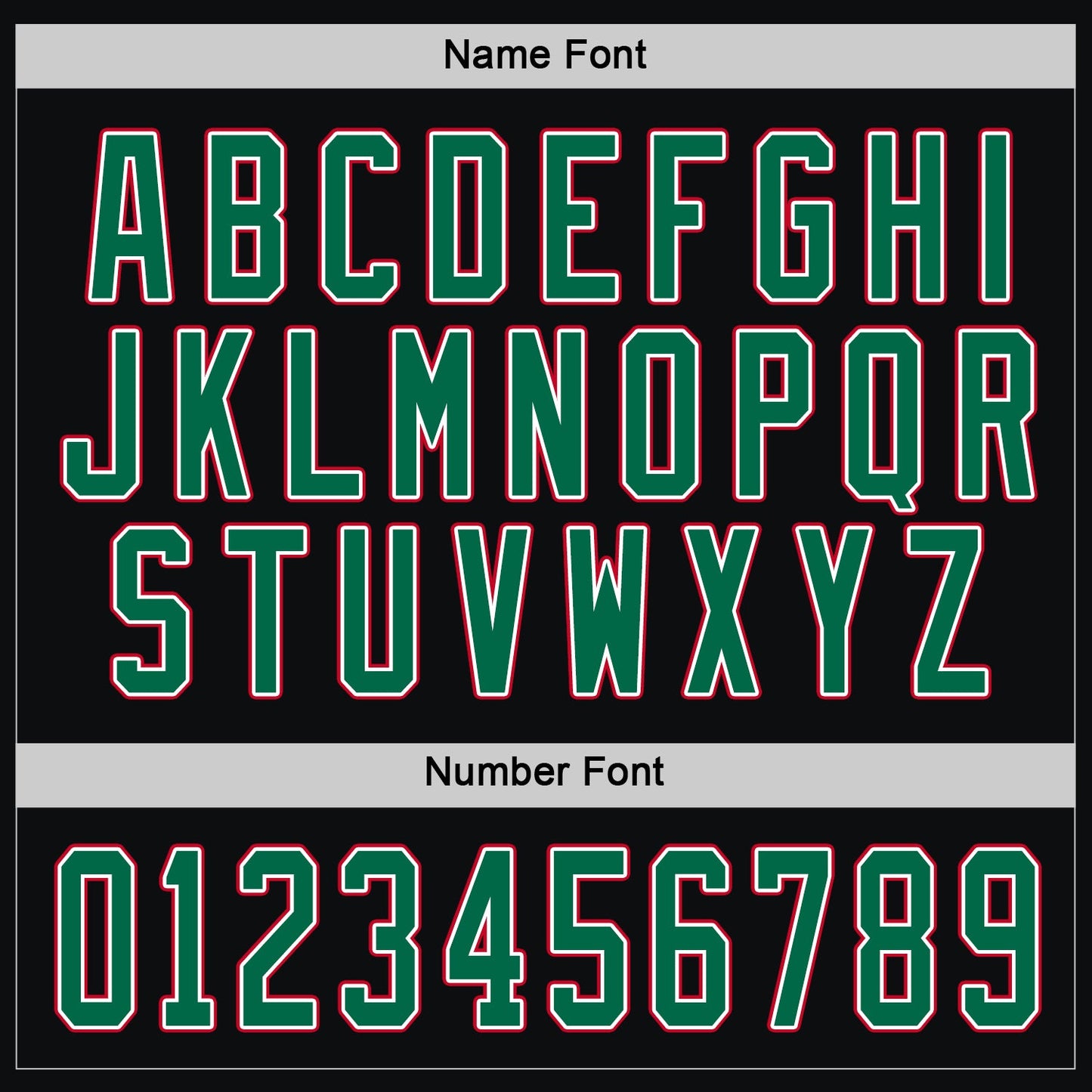 Custom Black Kelly Green White-Red Hockey Jersey - Sky-Custom