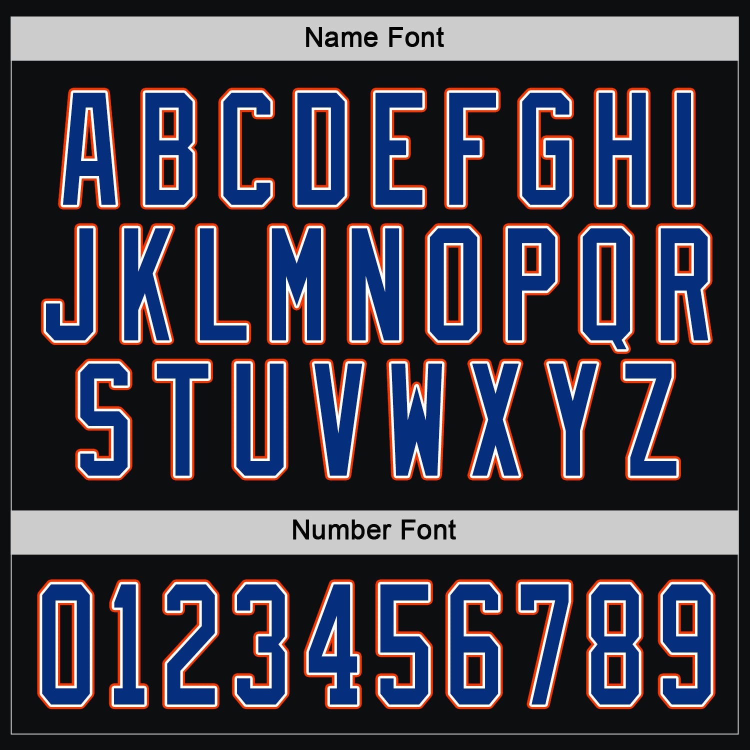 Custom Black Royal White-Orange Hockey Jersey - Sky-Custom