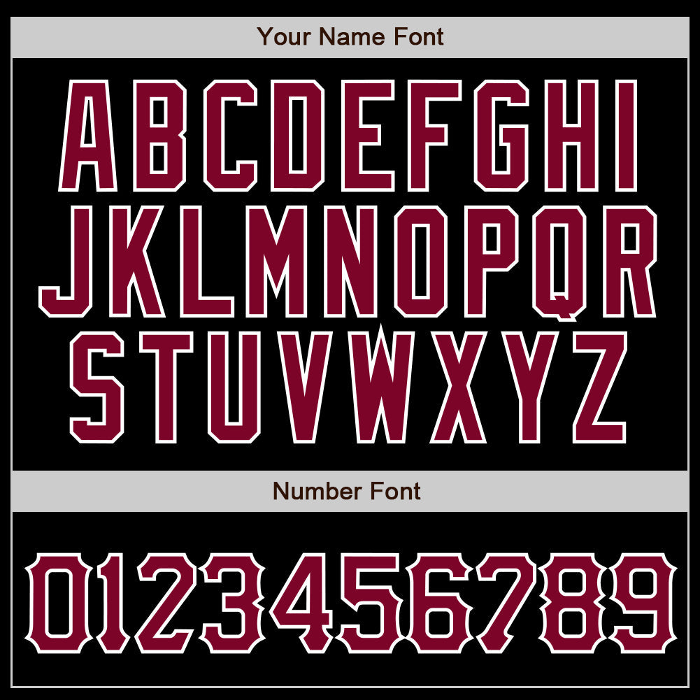 Custom Black White Pinstripe Maroon-White Authentic Baseball Jersey - Sky-Custom