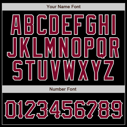 Custom Black White Pinstripe Maroon-White Authentic Baseball Jersey - Sky-Custom