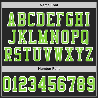 Custom Black Neon Green-White Mesh Authentic Football Jersey - Sky-Custom