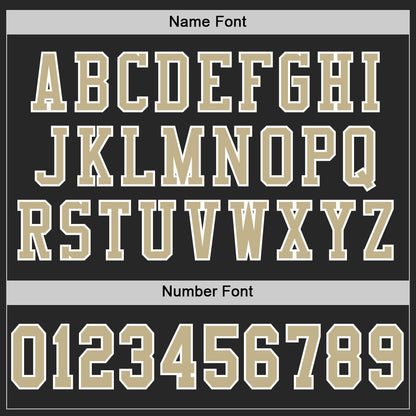 Custom Black Vegas Gold-White Mesh Authentic Football Jersey - Sky-Custom