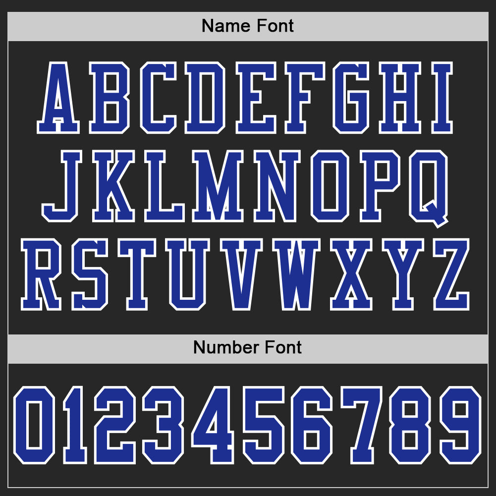 Custom Black Royal-White Mesh Authentic Football Jersey - Sky-Custom