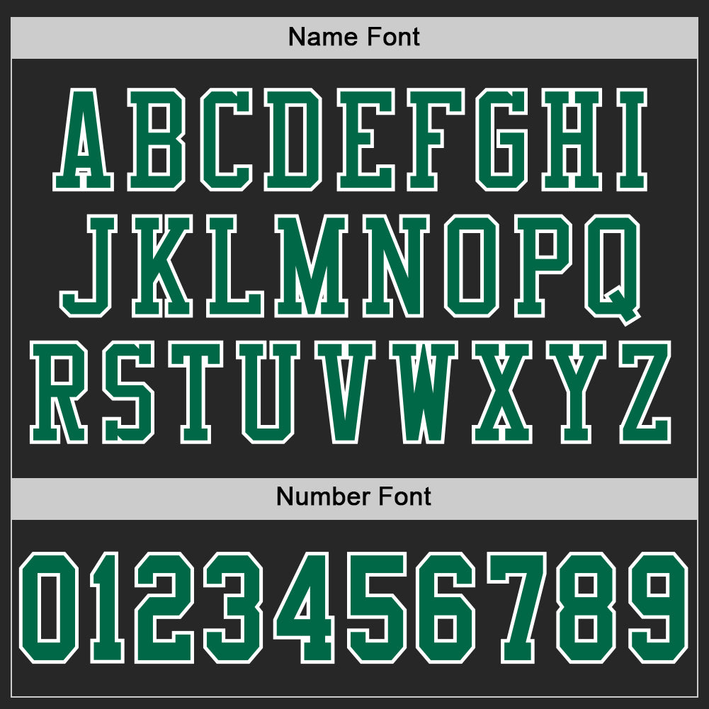 Custom Black Kelly Green-White Mesh Authentic Football Jersey - Sky-Custom