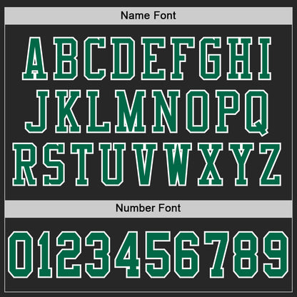 Custom Black Kelly Green-White Mesh Authentic Football Jersey - Sky-Custom