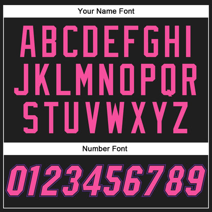 Custom Black Pink-Purple Authentic Baseball Jersey - Sky-Custom