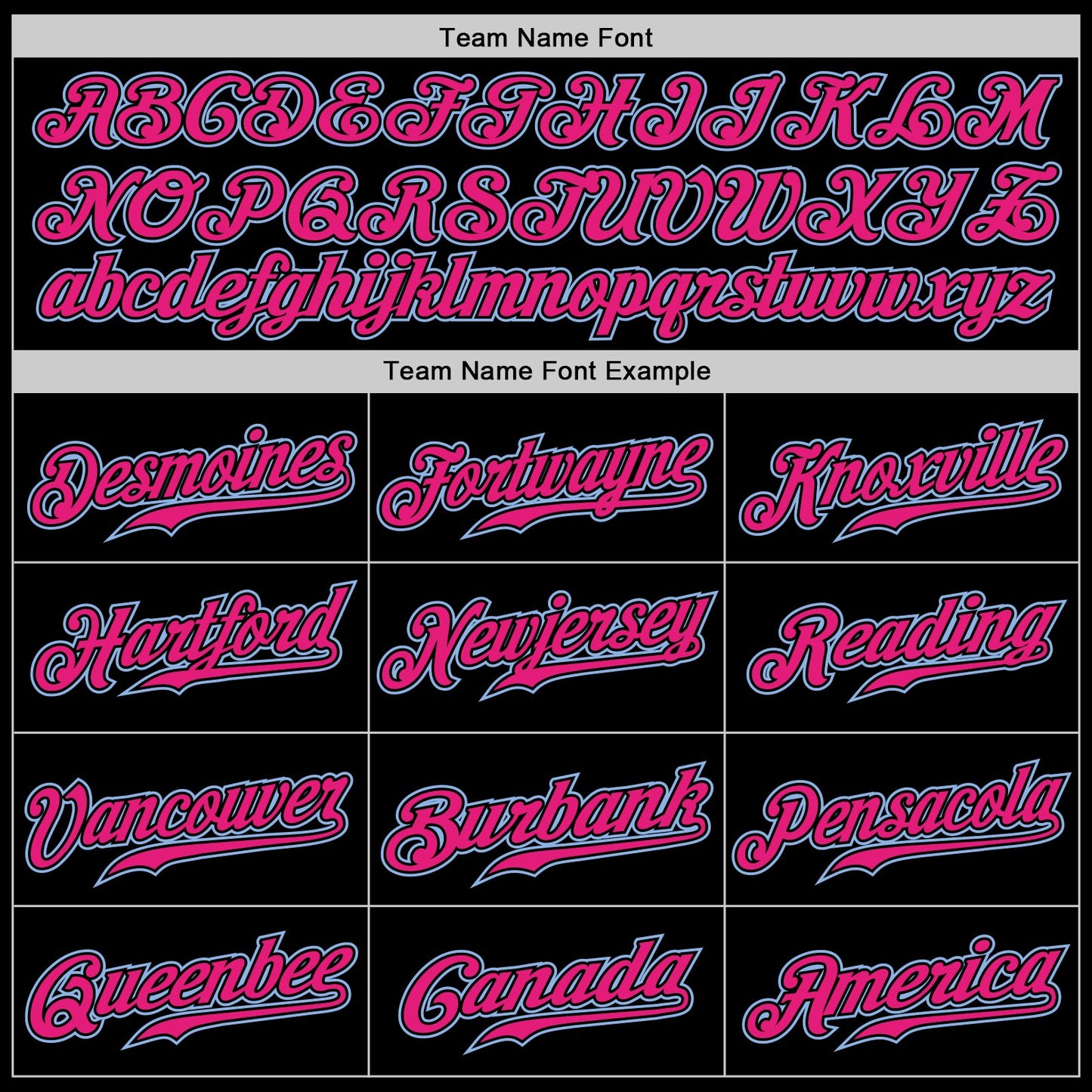 Custom Black Light Blue Pinstripe Hot Pink-Light Blue Authentic Baseball Jersey - Sky-Custom