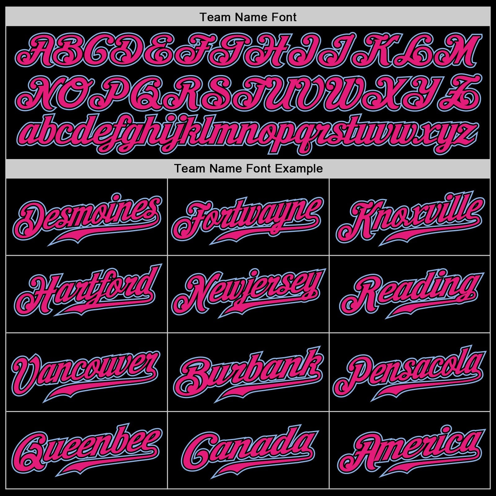 Custom Black Light Blue Pinstripe Hot Pink-Light Blue Authentic Baseball Jersey - Sky-Custom