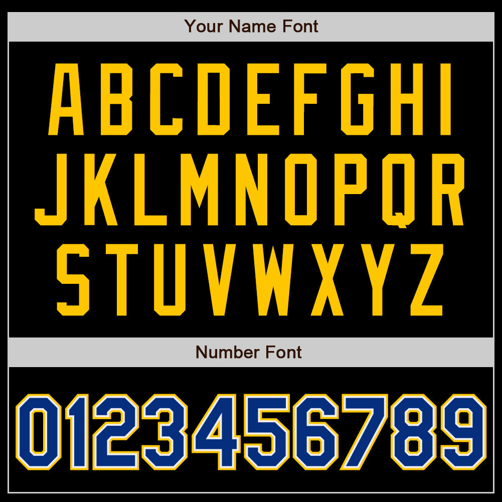 Custom Black Royal-Gold Authentic Baseball Jersey - Sky-Custom