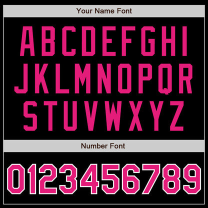 Custom Black Hot Pink-White Authentic Baseball Jersey - Sky-Custom