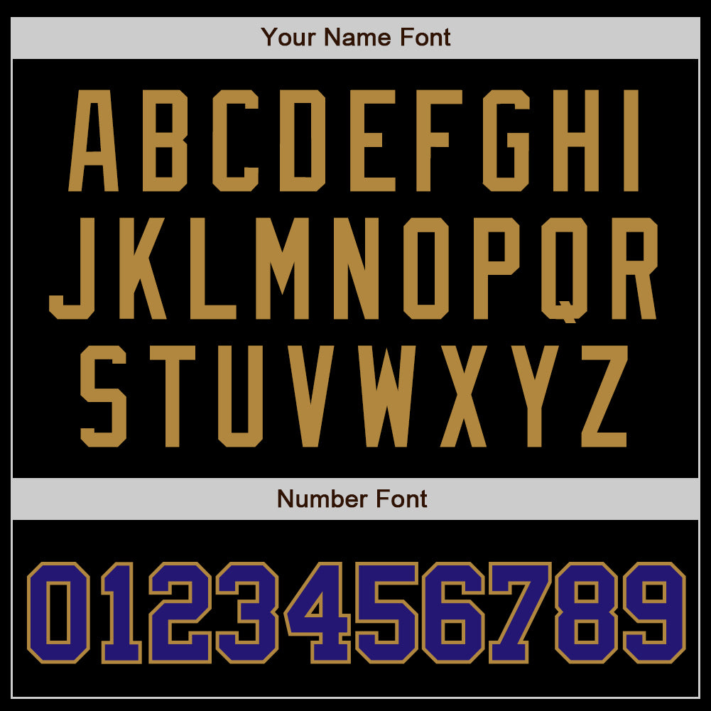 Custom Black Dark Purple-Old Gold Authentic Baseball Jersey - Sky-Custom