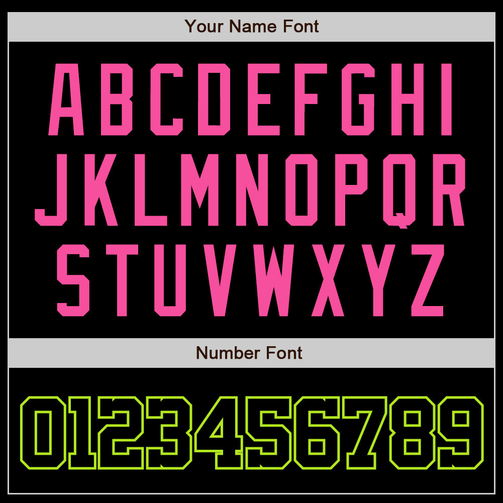 Custom Black Black Neon Green-Pink Authentic Baseball Jersey - Sky-Custom