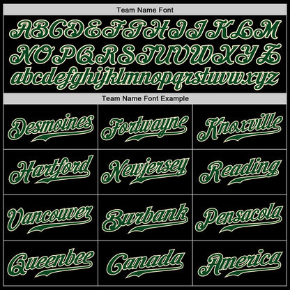 Custom Black Green-Cream Authentic Baseball Jersey - Sky-Custom
