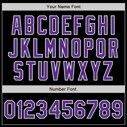 Custom Black Purple-White Authentic Baseball Jersey - Sky-Custom