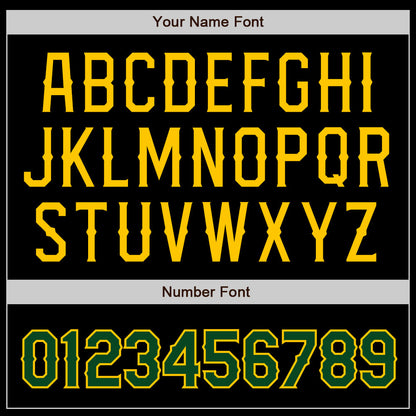 Custom Black Green-Gold Authentic Baseball Jersey - Sky-Custom