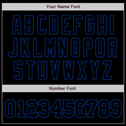 Custom Black Black-Royal Authentic Baseball Jersey - Sky-Custom