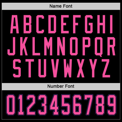 Custom Black Pink-Purple Hockey Jersey - Sky-Custom
