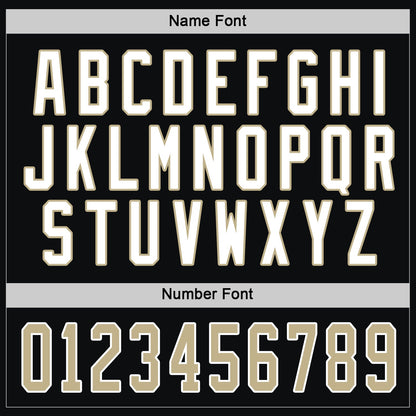Custom Black Vegas Gold-White Hockey Jersey - Sky-Custom