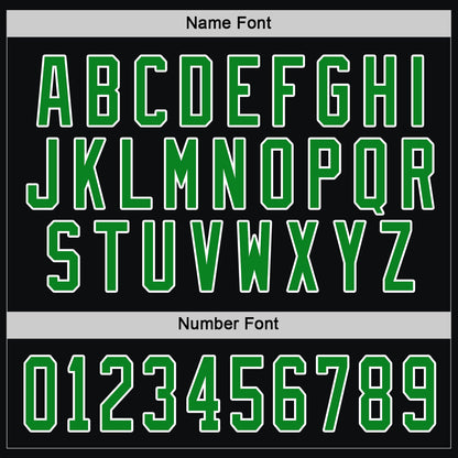 Custom Black Grass Green-White Hockey Jersey - Sky-Custom