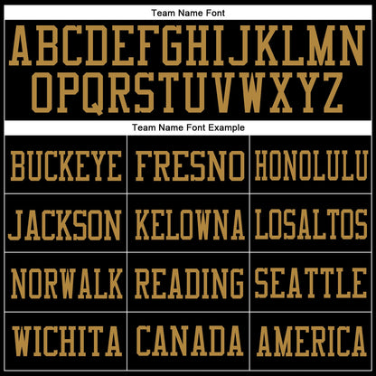 Custom Black Old Gold Mesh Authentic Football Jersey - Sky-Custom