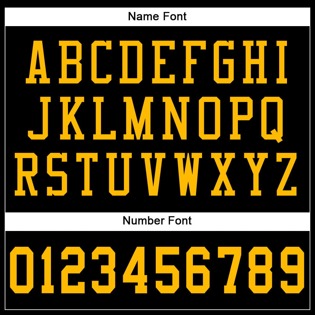 Custom Black Gold Mesh Authentic Football Jersey - Sky-Custom